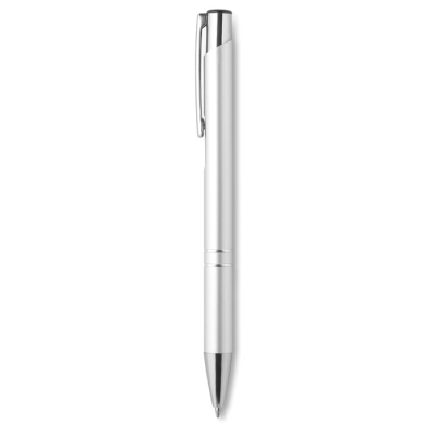 PUSH BUTTON ALUMINIUM METAL PEN in Silver