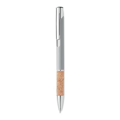 PUSH BUTTON ALUMINIUM METAL PEN in Silver