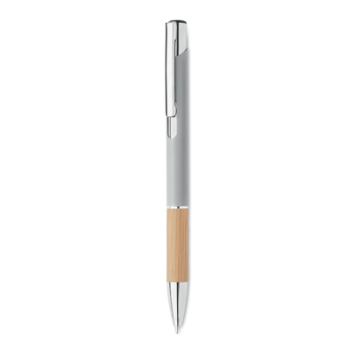 PUSH BUTTON ALUMINIUM METAL PEN in Silver