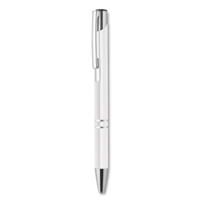 PUSH BUTTON ALUMINIUM METAL PEN in White