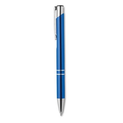 PUSH BUTTON PEN with Black Ink in Blue