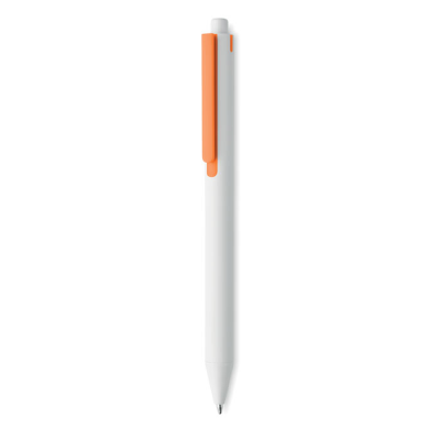 RECYCLED ABS PUSH BUTTON PEN in Orange