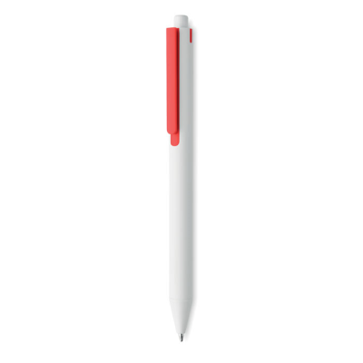 RECYCLED ABS PUSH BUTTON PEN in Red