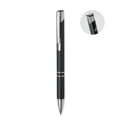 RECYCLED ALUMINIUM METAL BALL PEN in Black