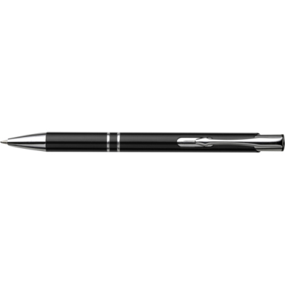 RECYCLED ALUMINIUM METAL BALL PEN in Black