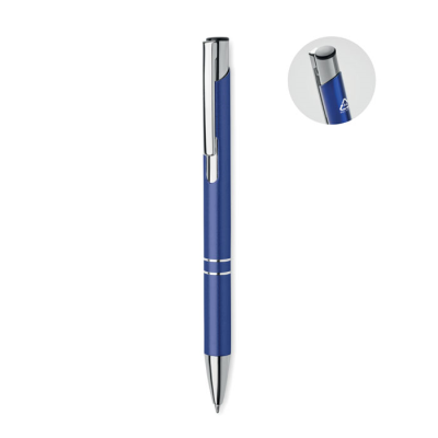 RECYCLED ALUMINIUM METAL BALL PEN in Blue