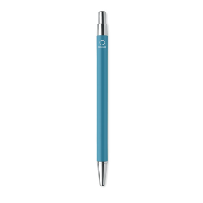 RECYCLED ALUMINIUM METAL BALL PEN in Blue