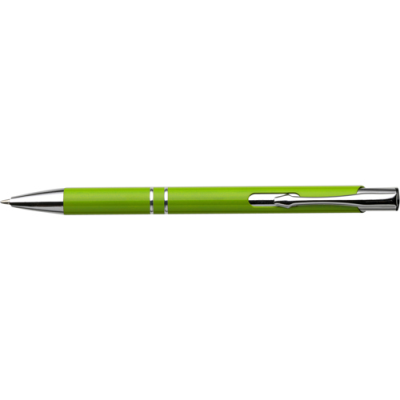 RECYCLED ALUMINIUM METAL BALL PEN in Pale Green