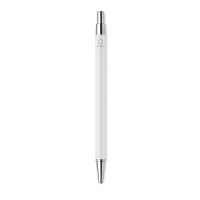 RECYCLED ALUMINIUM METAL BALL PEN in White