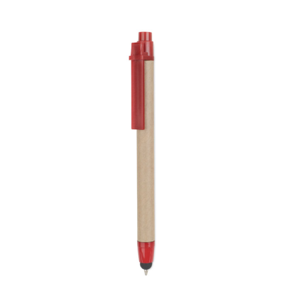 RECYCLED CARTON STYLUS PEN in Red