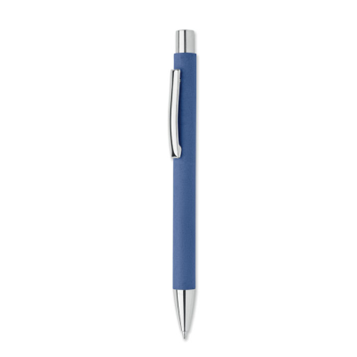 RECYCLED PAPER PUSH BALL PEN in Blue