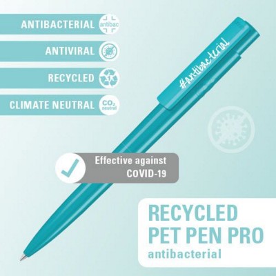 RECYCLED PET PEN PRO ANTIBACTERIAL ANTIVIRAL BALL PEN