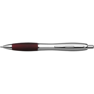 RECYCLED PLASTIC BALL PEN in Burgundy