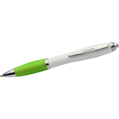 RECYCLED PLASTIC BALL PEN in Lime