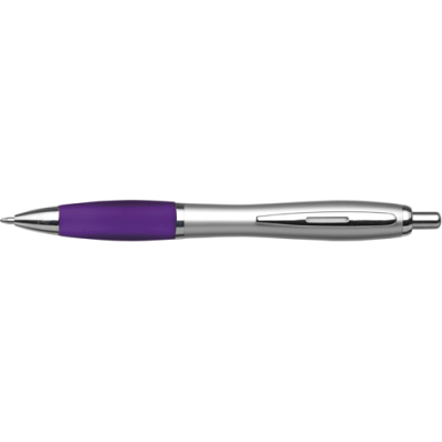 RECYCLED PLASTIC BALL PEN in Purple