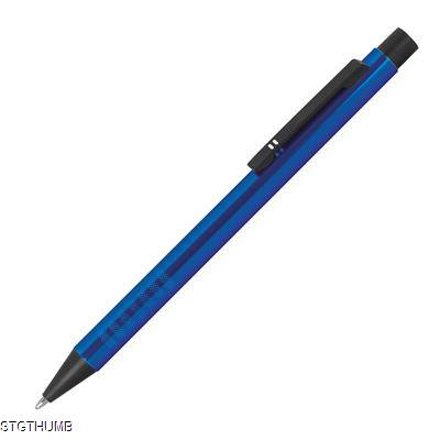 RETRACTABLE BALL PEN MADE OF METAL in Blue