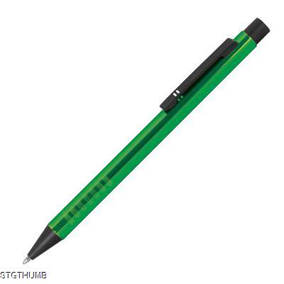 RETRACTABLE BALL PEN MADE OF METAL in Green