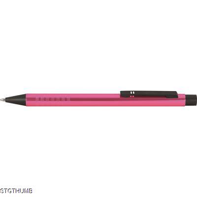 RETRACTABLE BALL PEN MADE OF METAL in Pink