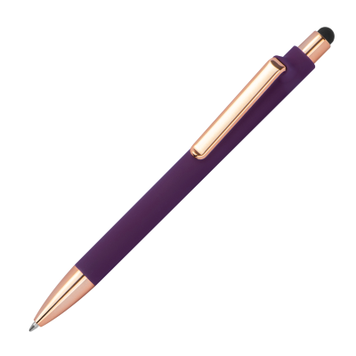 RUBBER BALL PEN in Purple