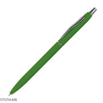 RUBBER COATED BALL PEN in Green