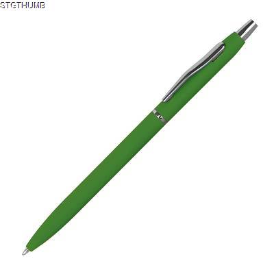 RUBBER COATED BALL PEN in Green