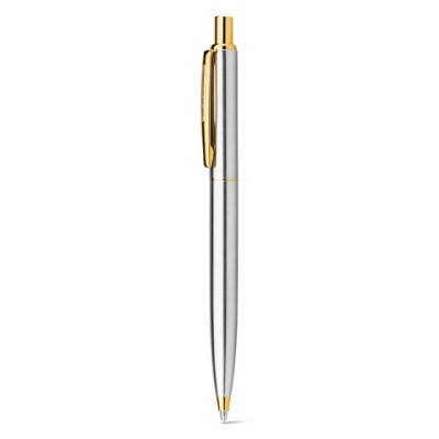 SILVERIO METAL BALL PEN with Shiny Barrel & Clip in Golden