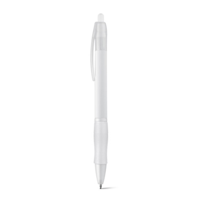 SLIM BK NONSLIP BALL PEN in White