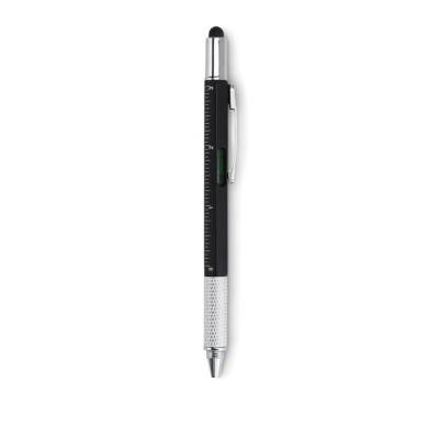 SPIRIT LEVEL PEN with Ruler in Black