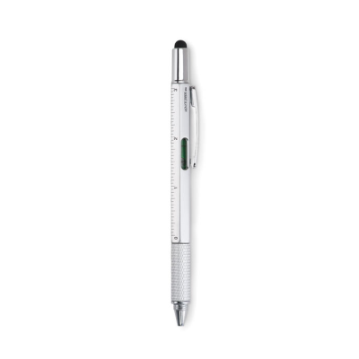 SPIRIT LEVEL PEN with Ruler in Silver