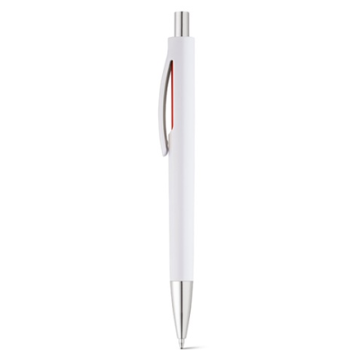 STRACED BALL PEN with Clip in Red