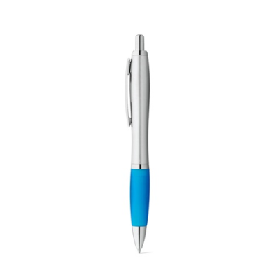 SWING BALL PEN with Metal Clip in Light Blue