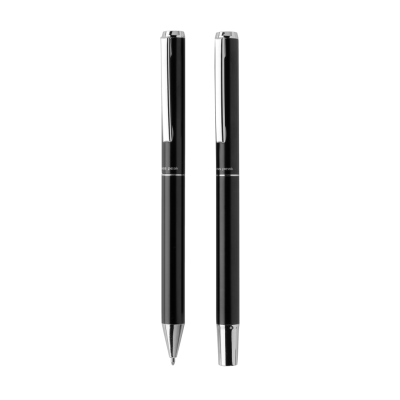 SWISS PEAK CEDAR RCS CERTIFIED RECYCLED ALUMINUM PEN SET in Black