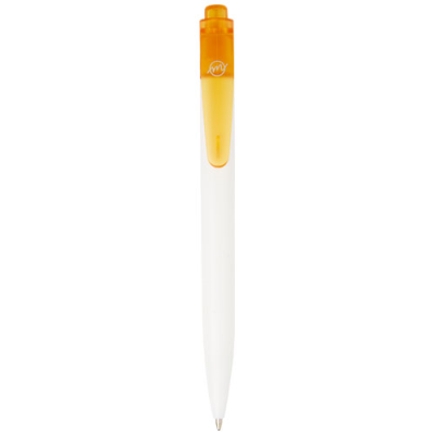 THALAASA OCEAN-BOUND PLASTIC BALL PEN (BLACK INK) in Clear Transparent Orange & White