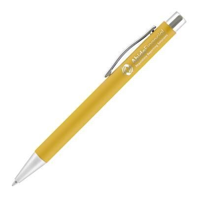 TRAVIS SOFT FEEL BALL PEN in Yellow