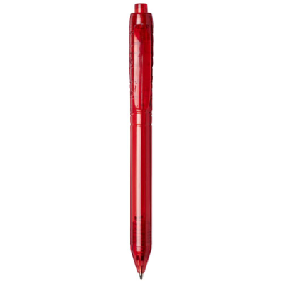 VANCOUVER RECYCLED PET BALL PEN in Clear Transparent Red