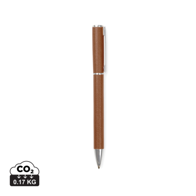 VINGA TIMO RCS RECYCLED ALUMINIUM METAL PEN in Brown