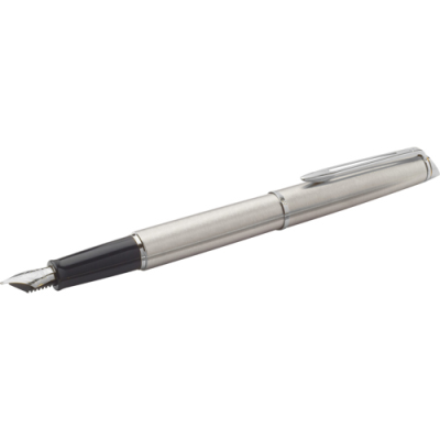 WATERMAN STAINLESS STEEL METAL FOUNTAIN PEN in Silver