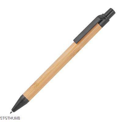 WHEATSTRAW AND BAMBOO BALL PEN in Black