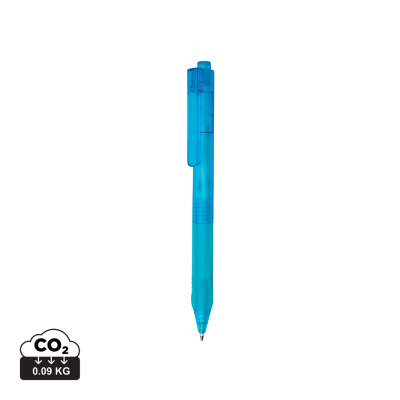 X9 FROSTED PEN with Silicon Grip in Blue