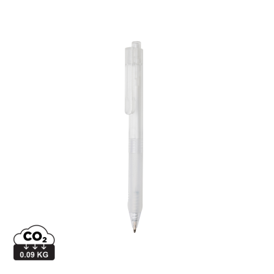 X9 FROSTED PEN with Silicon Grip in White