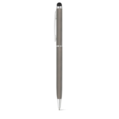 ZOE ALUMINIUM METAL BALL PEN with Twist Mechanism & Touch Tip in Gun Metal