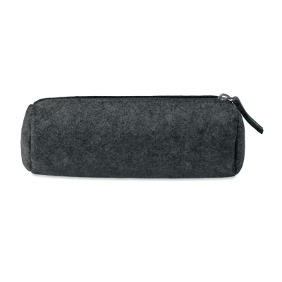 FELT ZIPPERED PENCIL CASE in Grey