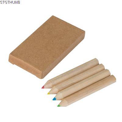 4 COLOURING PENCIL SET SET in Brown