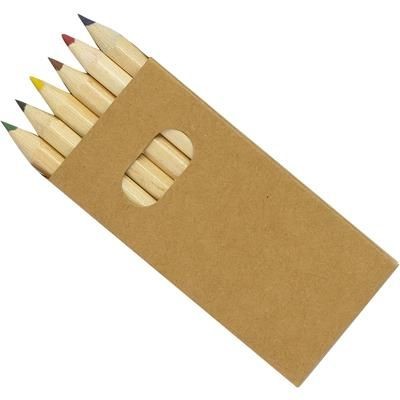 COLOURWORLD HALF PENCIL SET NATURAL BROWN BOX 6 ™