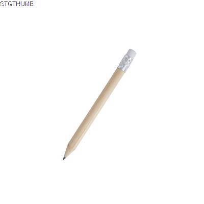 MATA MINI WOOD PENCIL in Natural Finish with Rubber