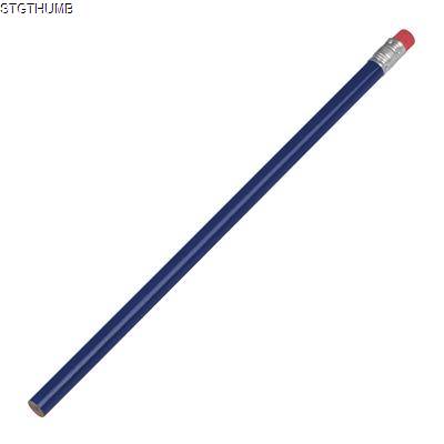 PENCIL with Rubber in Blue