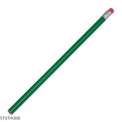 PENCIL with Rubber in Green