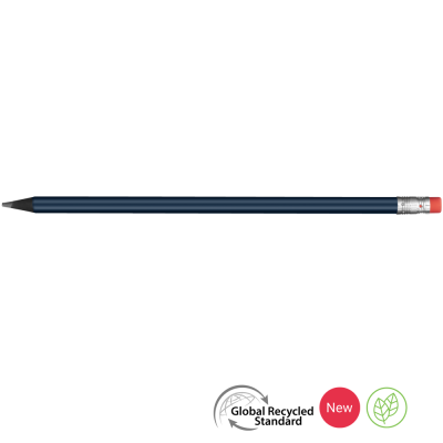 SUPERSAVER GRS RECYCLED PENCIL - BLUE - BLACK with Eraser