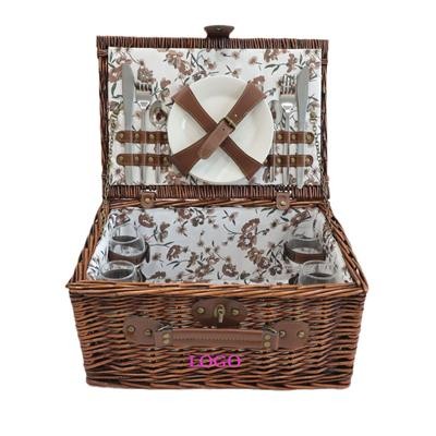 ENGLISH STYLE PICNIC BASKET SET FOR 2