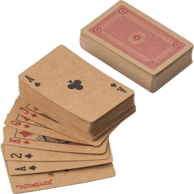 RECYCLED DECK OF CARDS in Brown